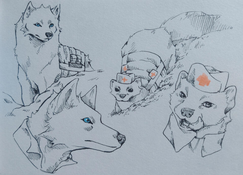 lined sketch page